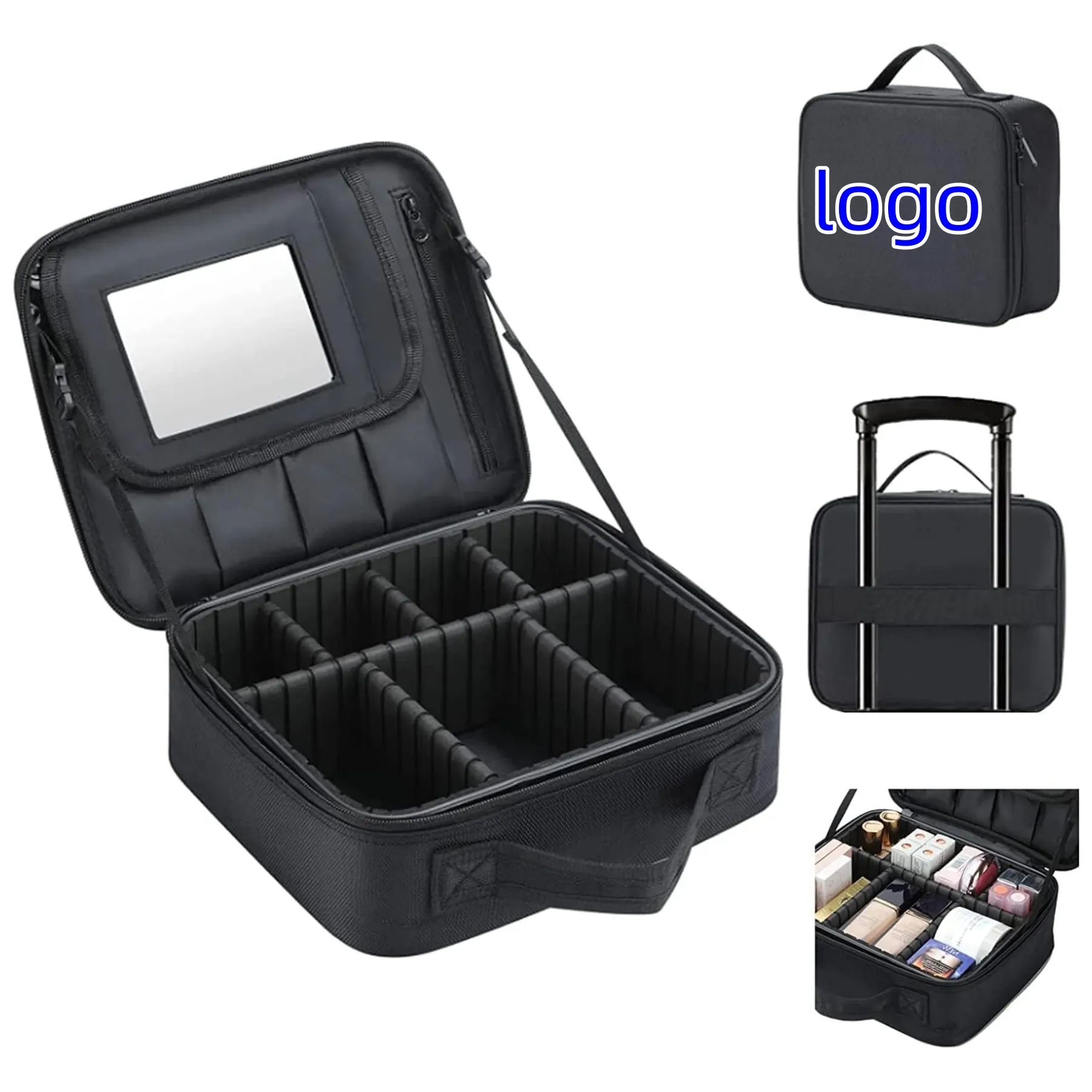 Travel Makeup Bag with Mirror 1