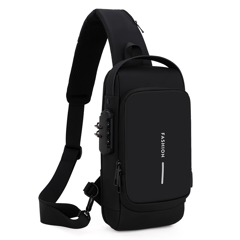 Single Shoulder Scooter Backpack With Rechargeable Combination Lock 2