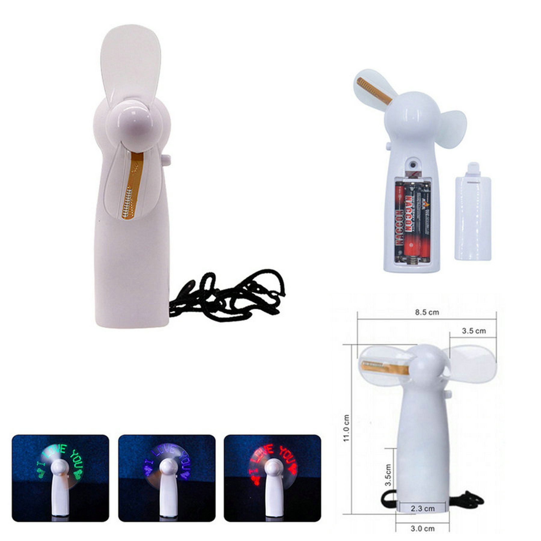 Handheld LED Flashing Fan 2