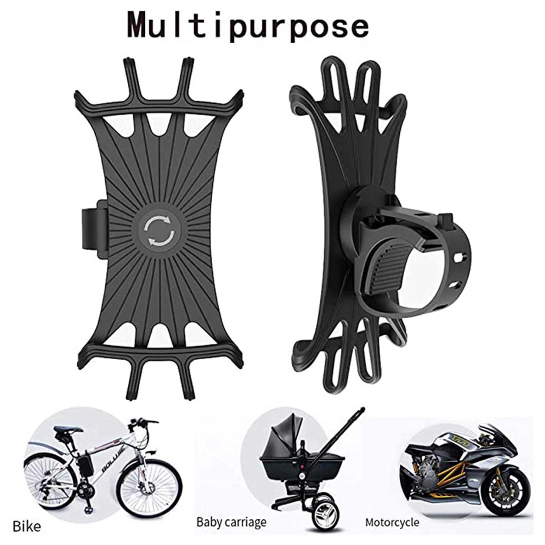 360 Degree Adjustable Phone Holder for Motorcycle Bike 15