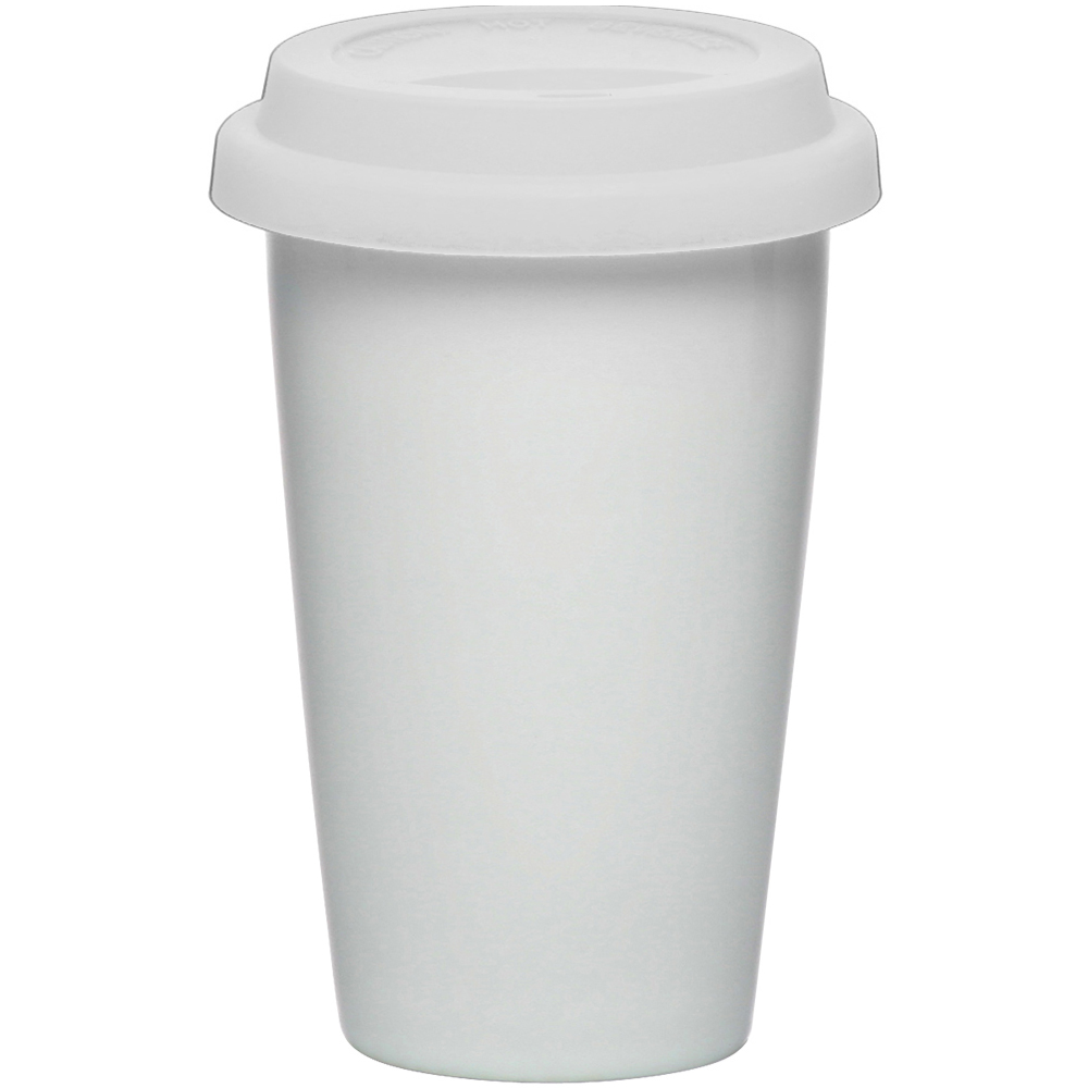 11 oz. Double Wall Ceramic Tumbler with Lid 2