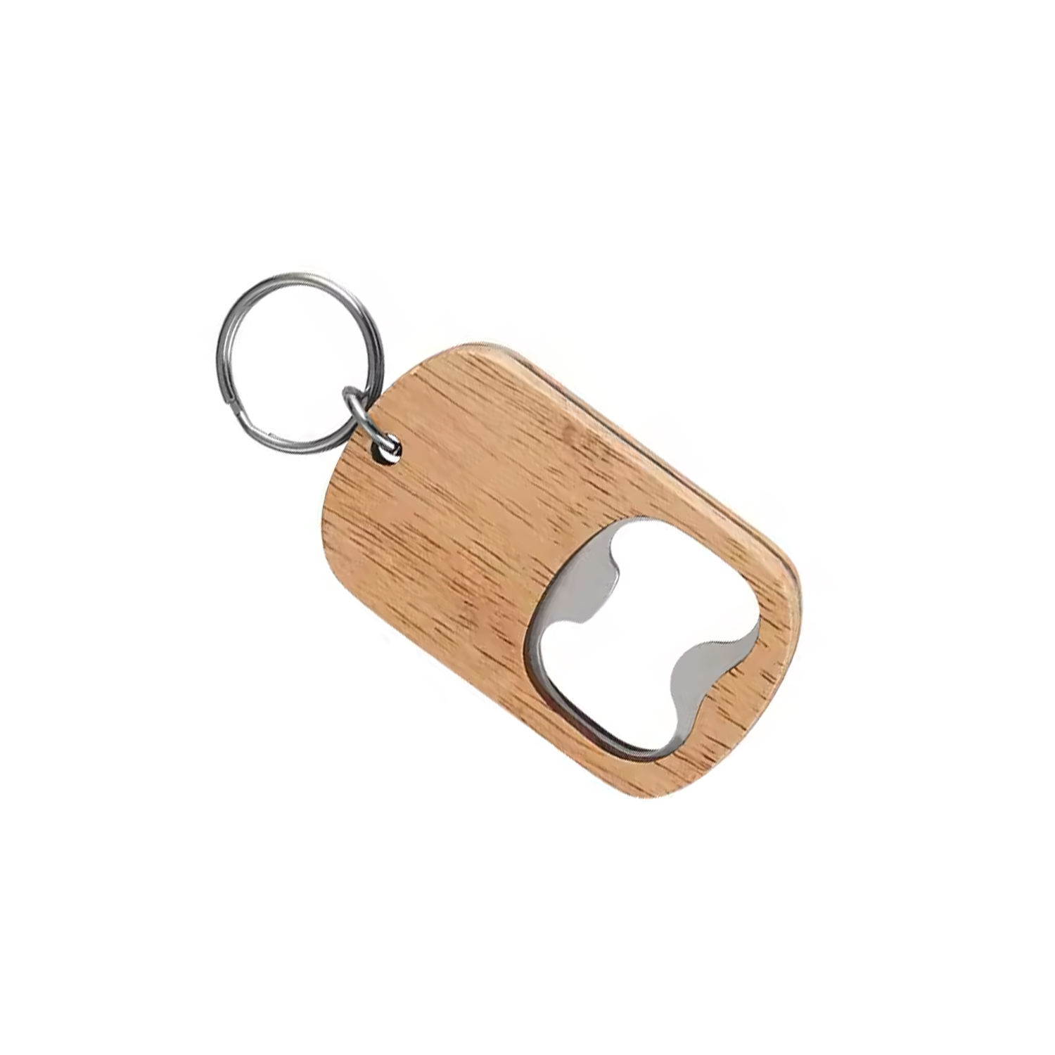 2-in-1 Wooden Bottle Opener Keychain 2