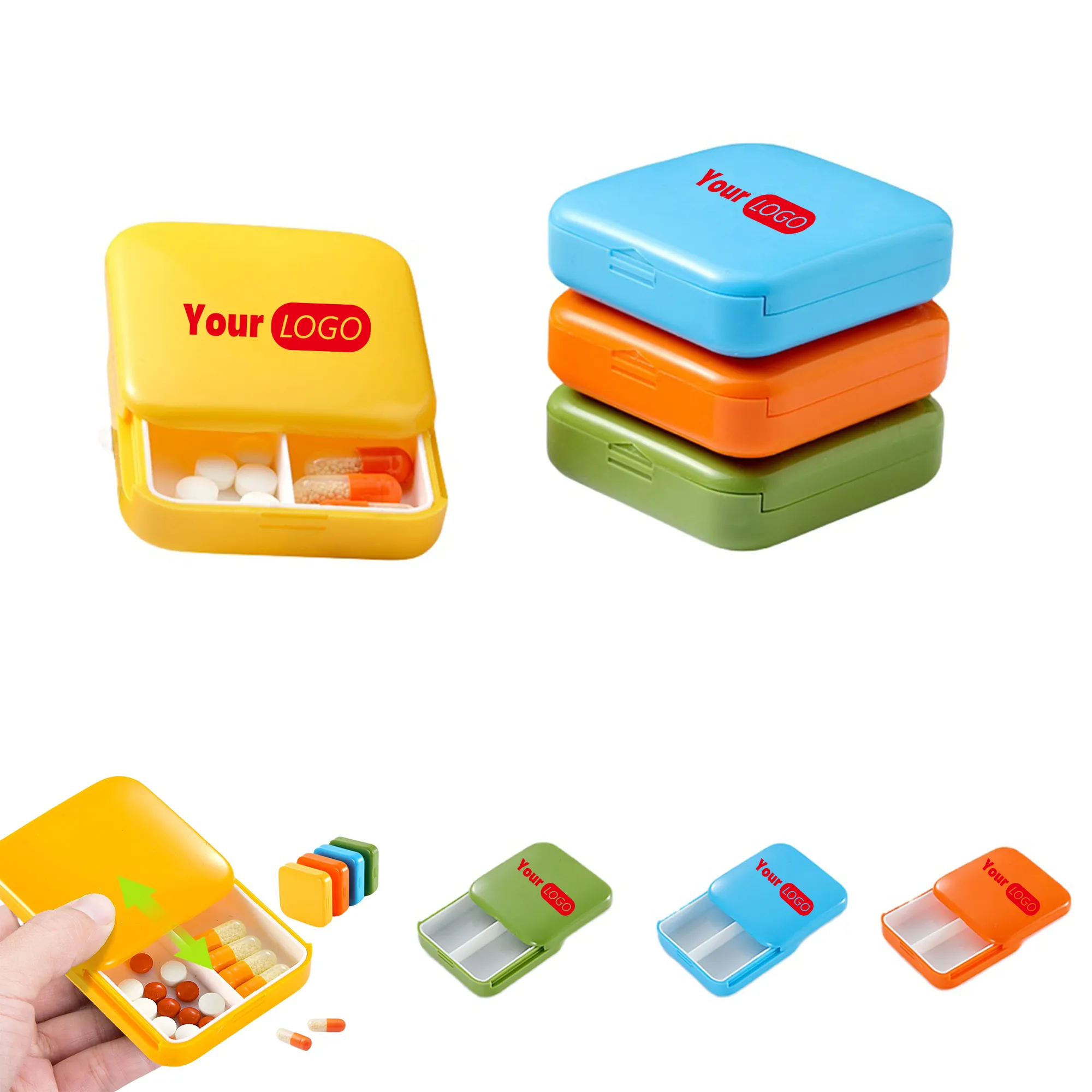 Slideable Plastic Pill Case