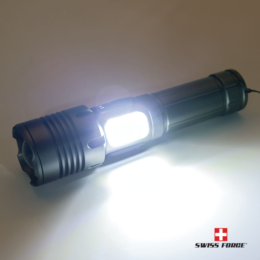 Swiss Force® Rimac Aluminum Rechargeable Flashlight 10