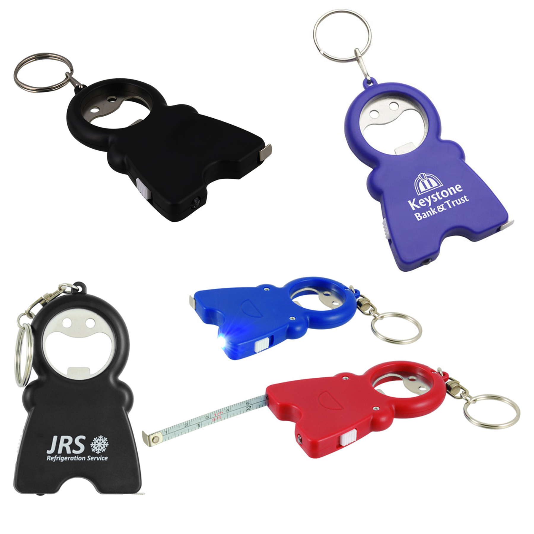 LED Flashlight Handyman Keychain with Tape Measure 1