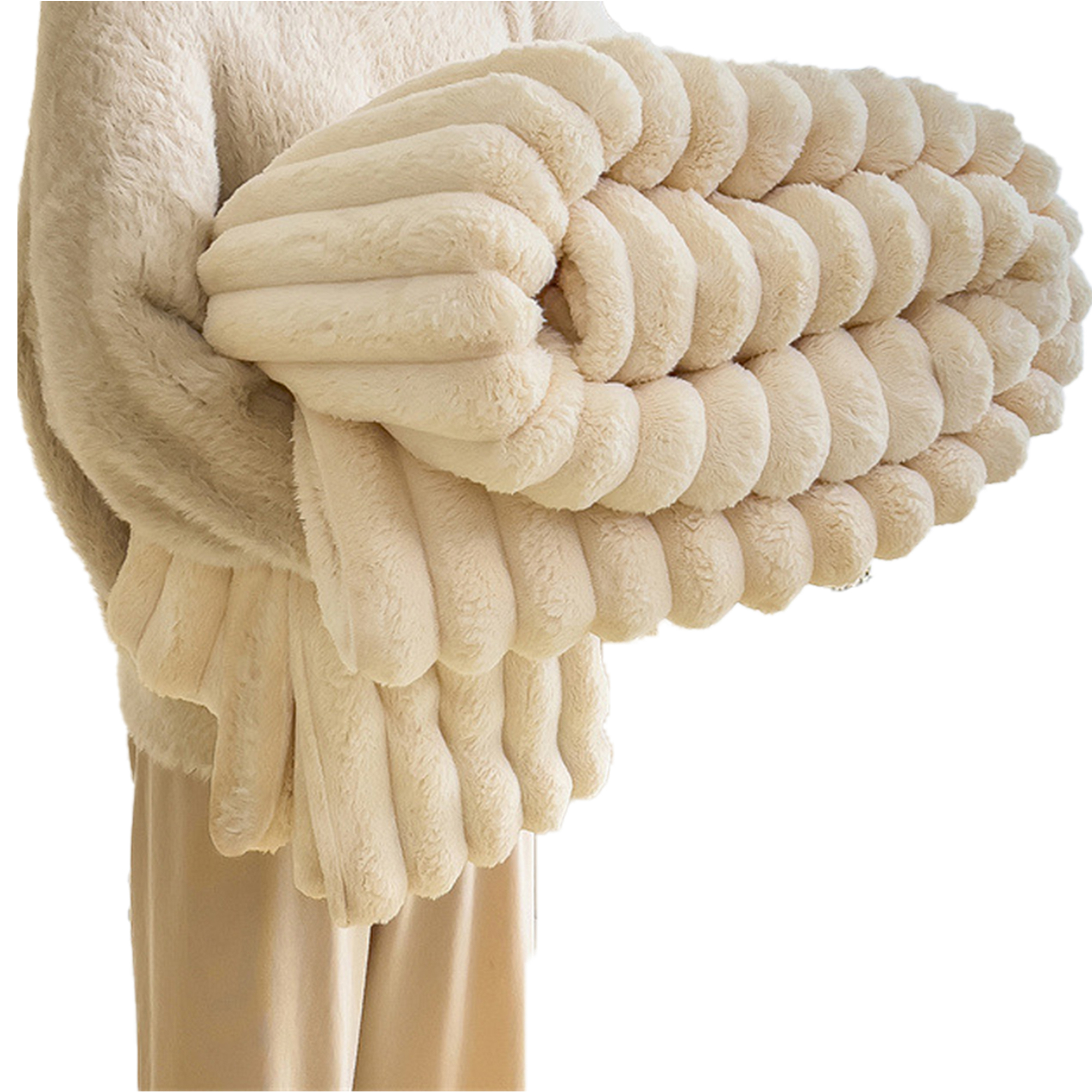 Light Luxury Rabbit Fur Blanket 2