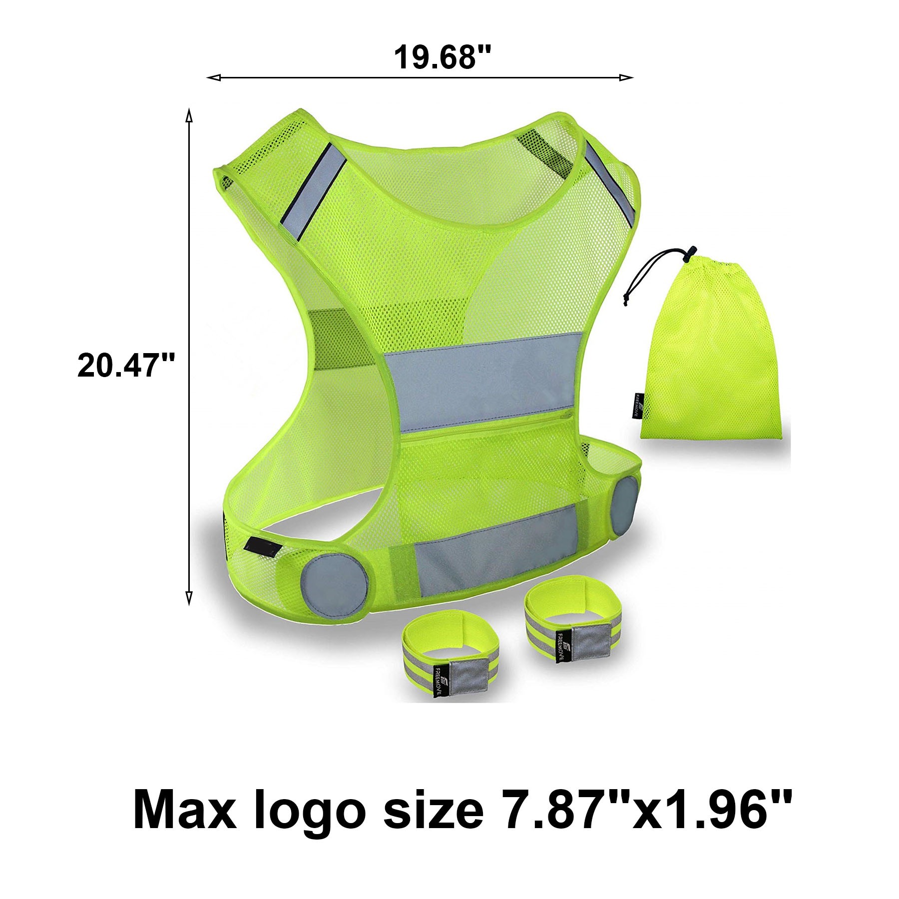 Reflective Vest Running Gear Lightweight Safety Arm Bands 1