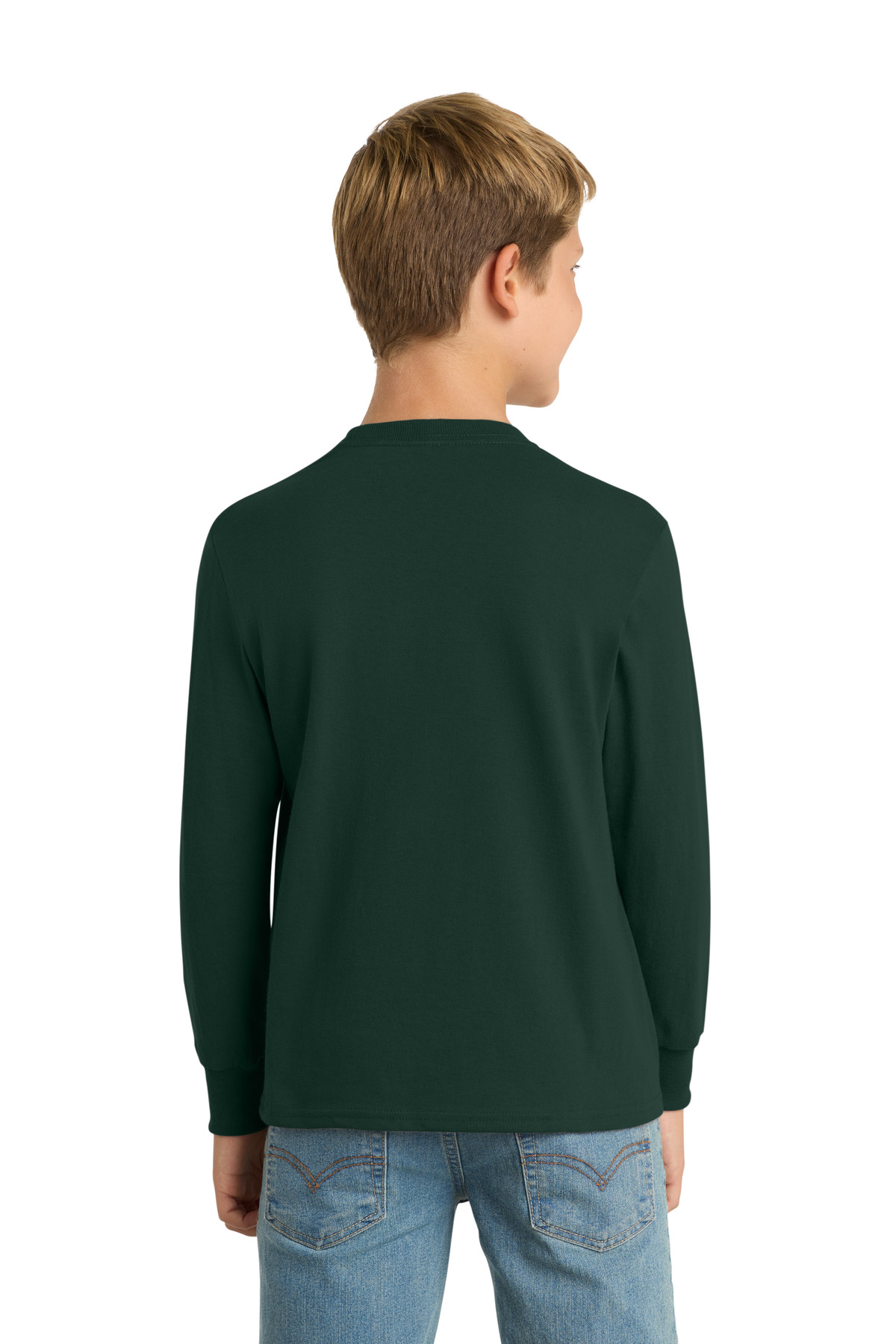 Port & Co Youth Long Sleeve Core Cotton Tee. PC54YLS 126