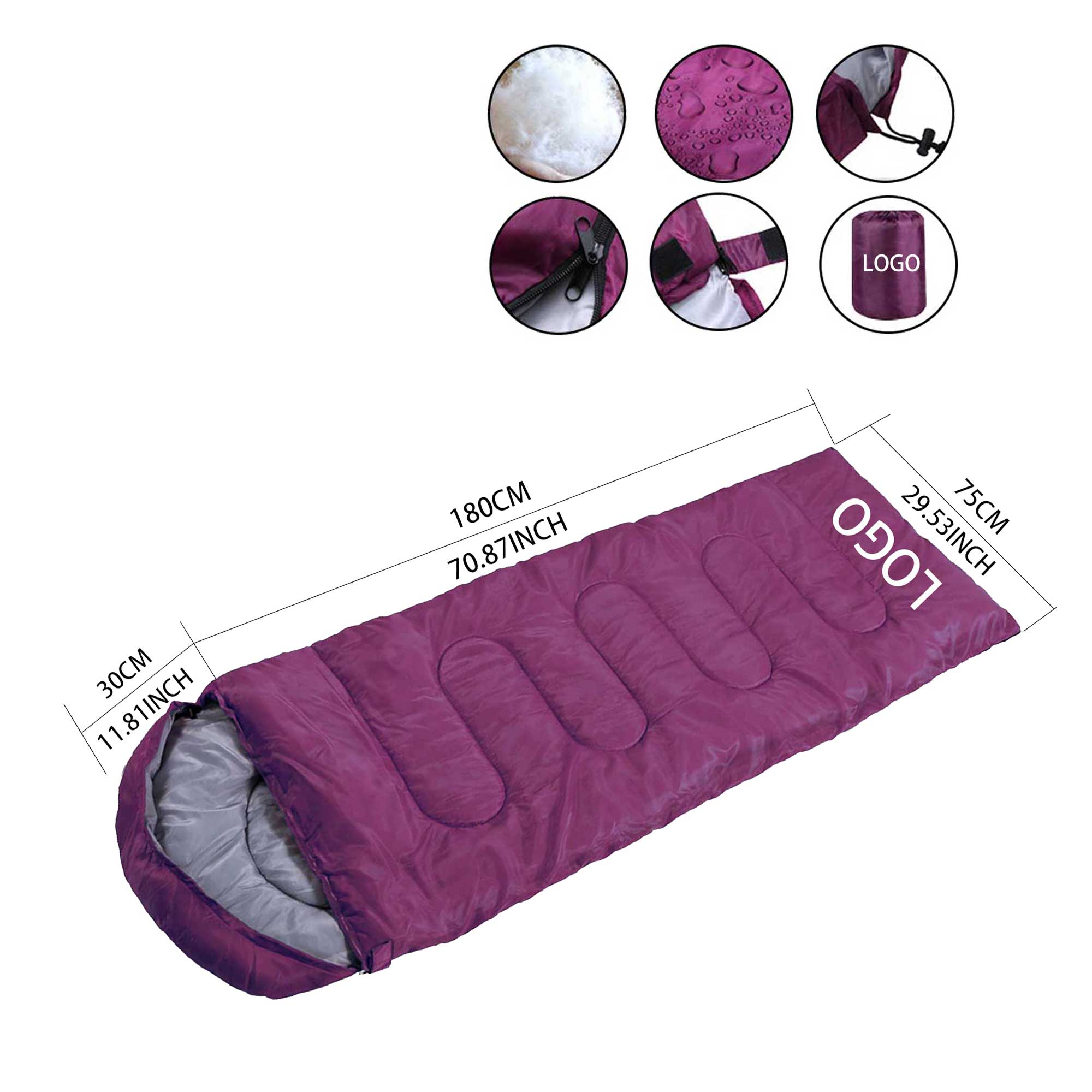 Portable Polyester Sleeping Bag for Camping 2