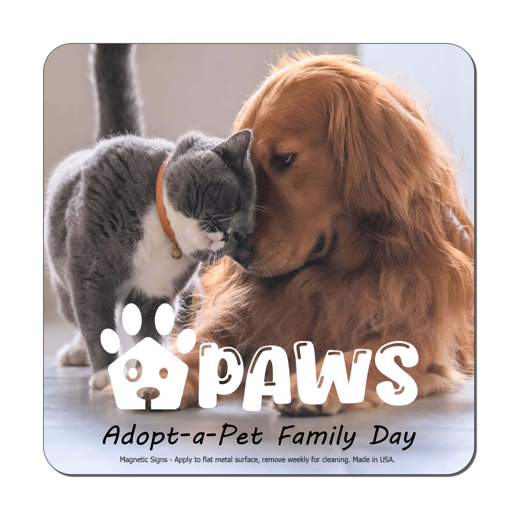 Square 5" x 5" Magnetic Sign - Full-Color 5