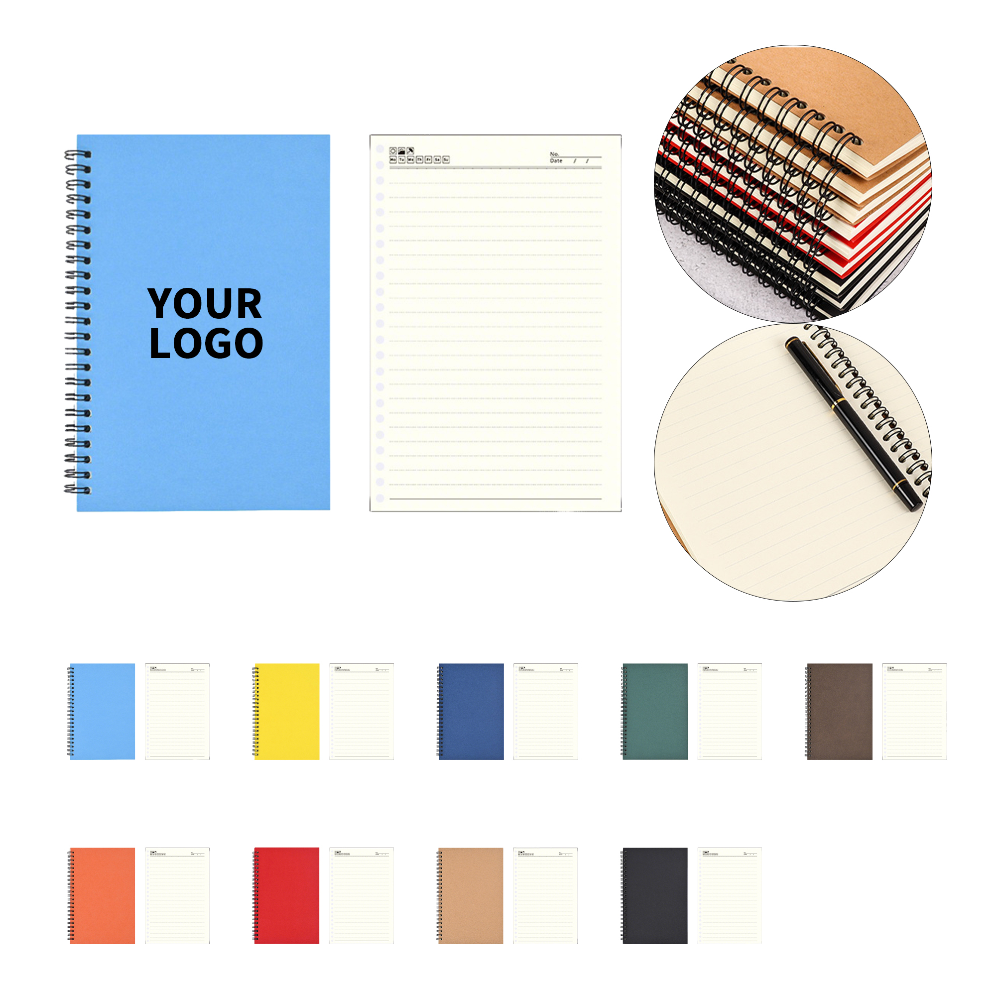 A5 Spiral Notebook With Kraft Paper Cover 3