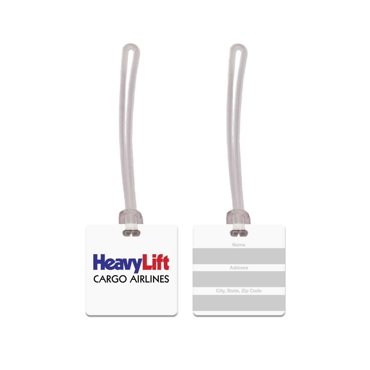 USA Made Square Vinyl Luggage Tag 2