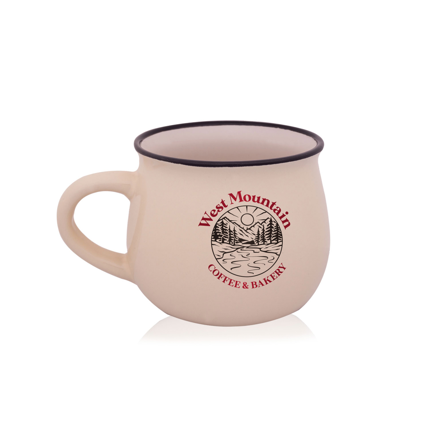 12 oz. Two-Tone Potbelly Ceramic Mug (2 Color Imprint) 2