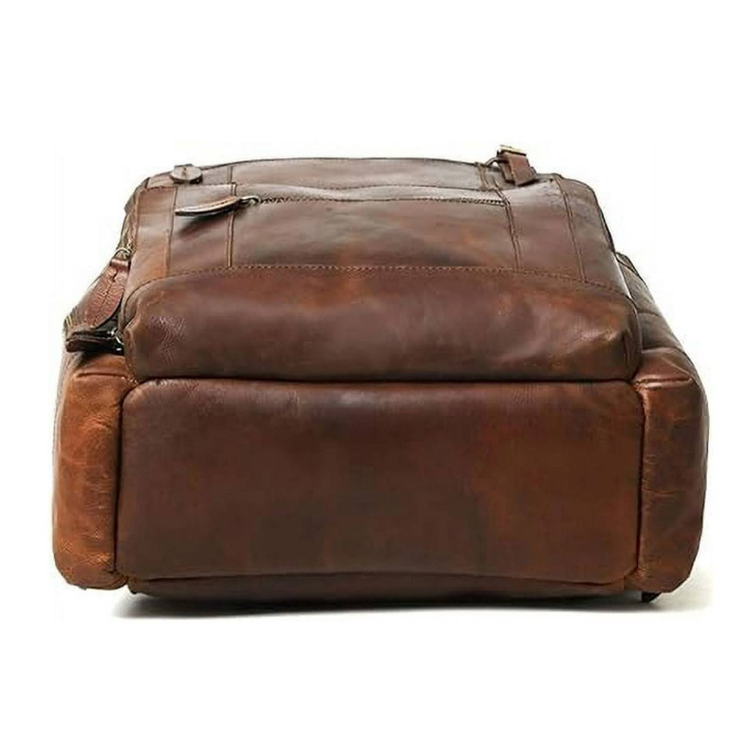 Vintage PU Leather Large Capacity Backpack 5