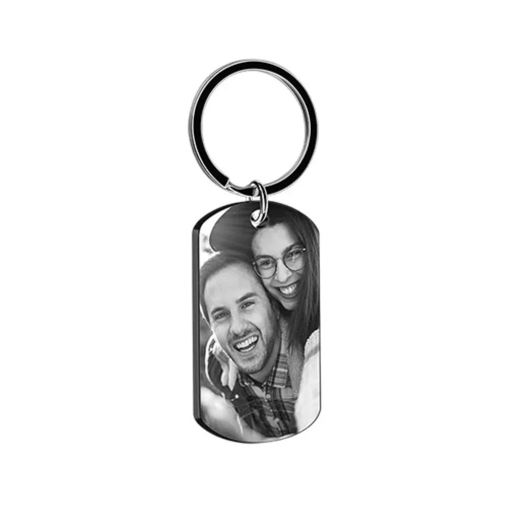 Photo Keychain With Text Unique Engraved 13