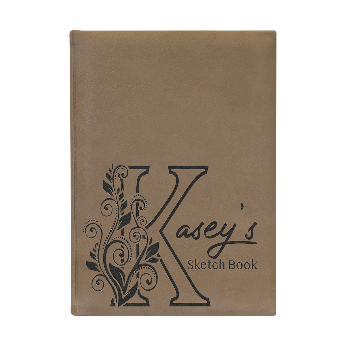 7" x 9" Light Brown Leatherette Sketch Book