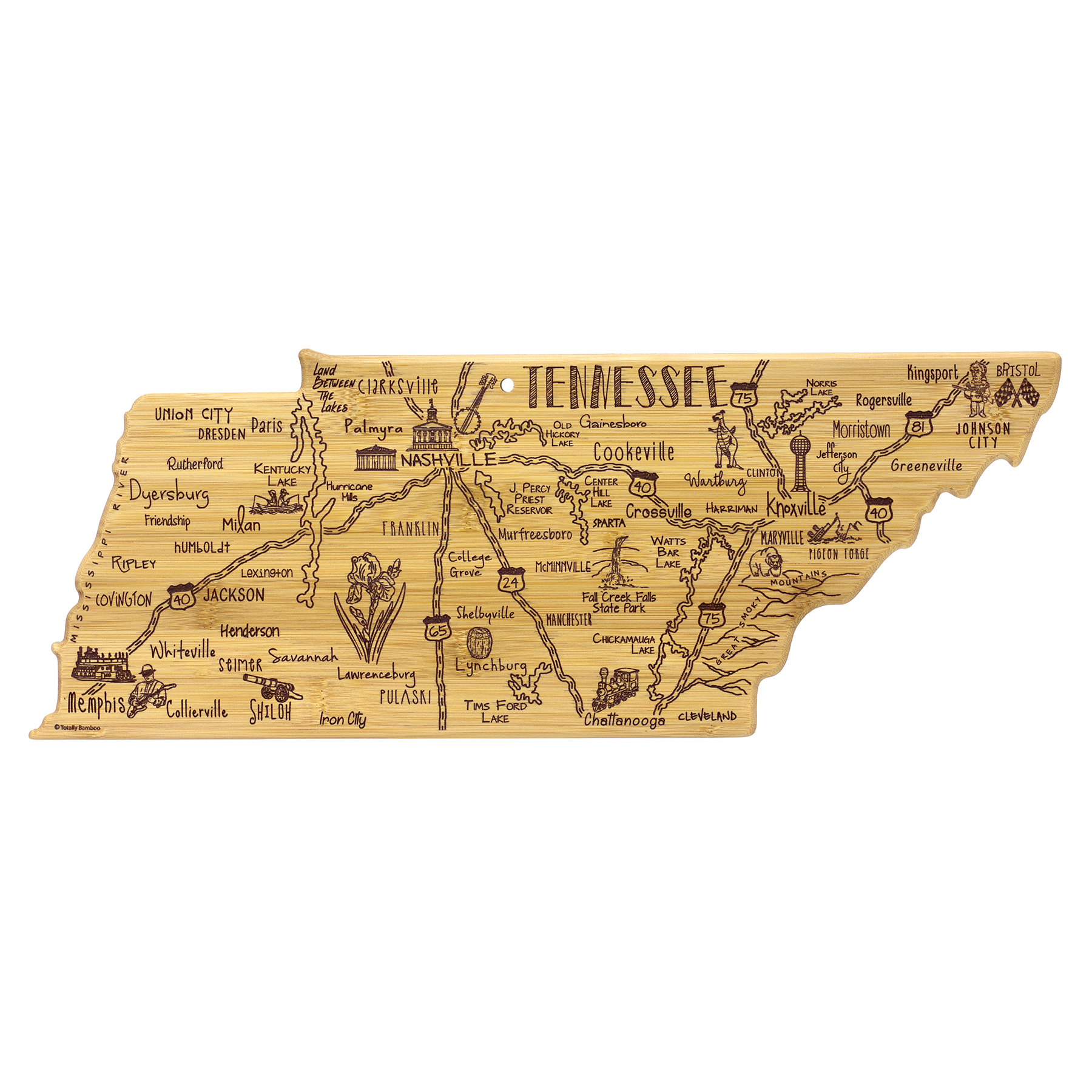 Destination Tennessee Cutting & Serving Board 9