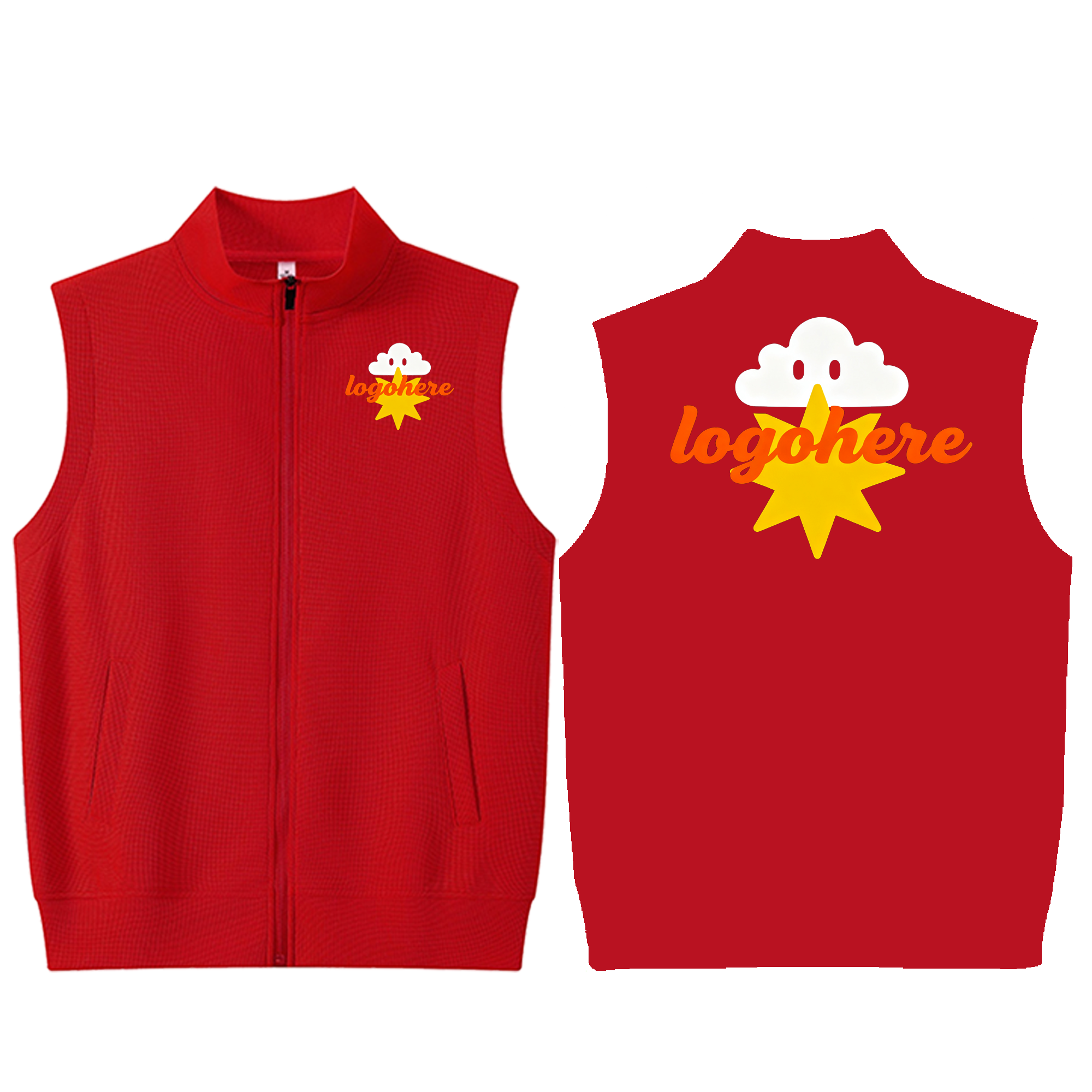Textured Stand Collar Vest For Cold Weather 5