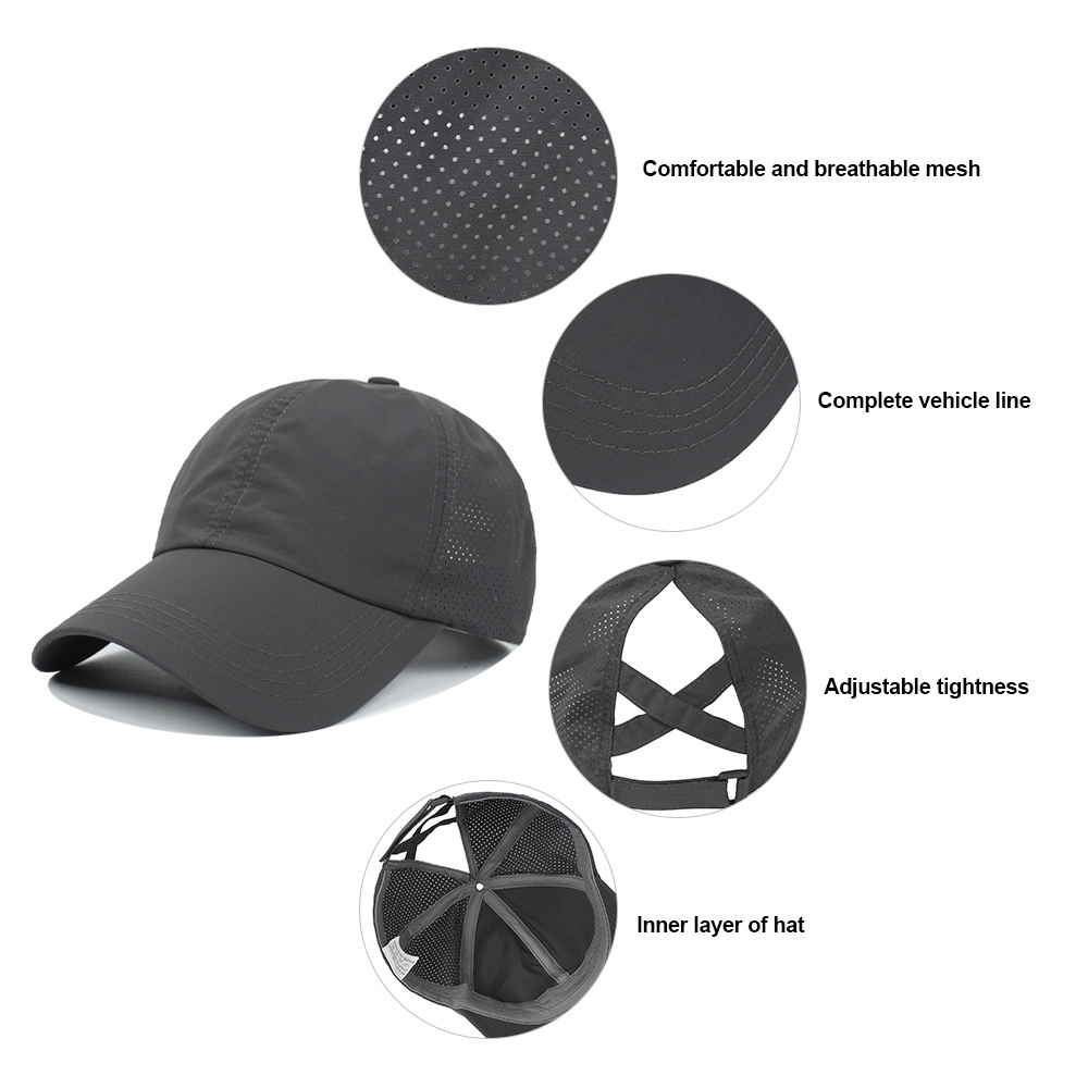 Breathable Mesh Ponytail Baseball Cap 5