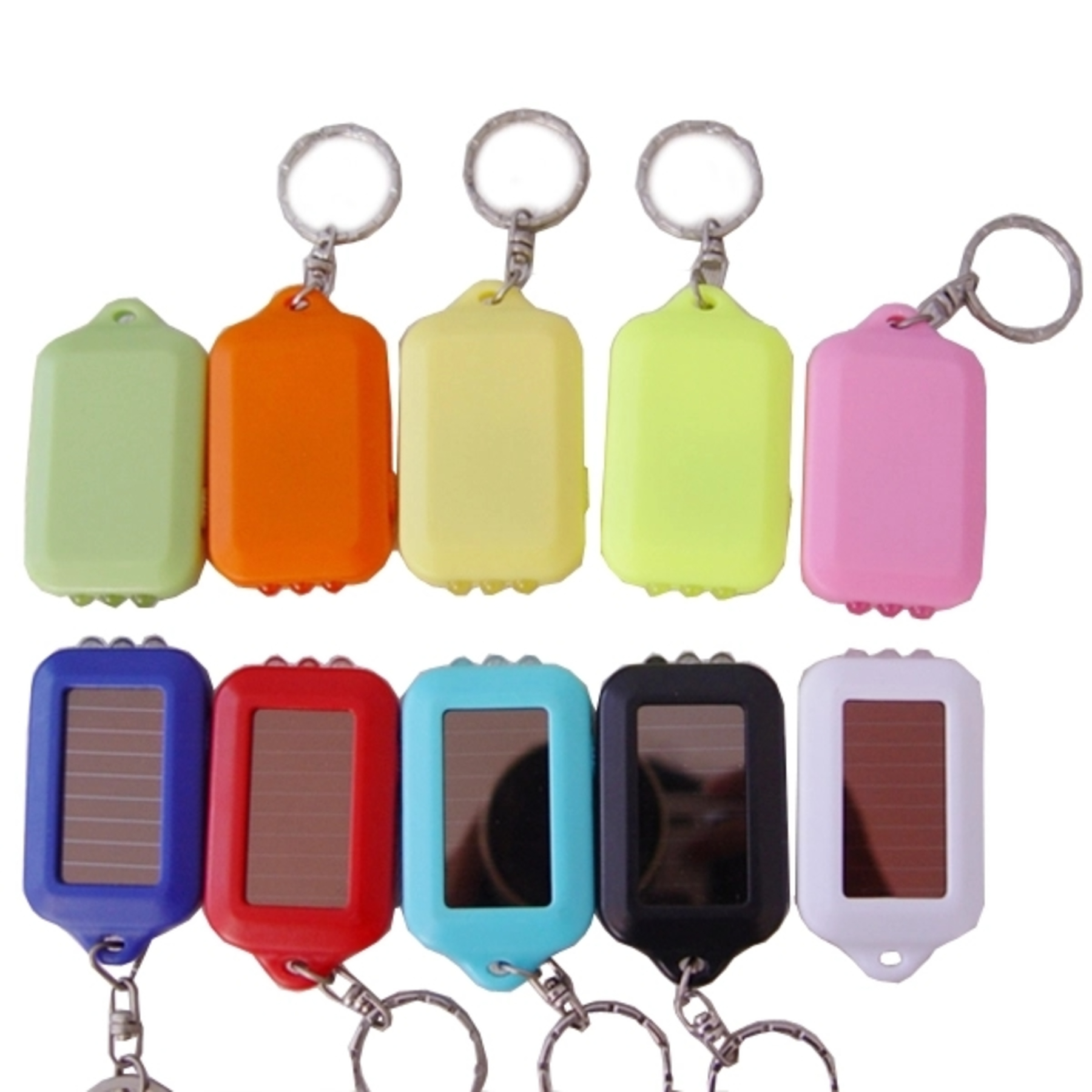 Solar Power Flashlight Keychain
 2