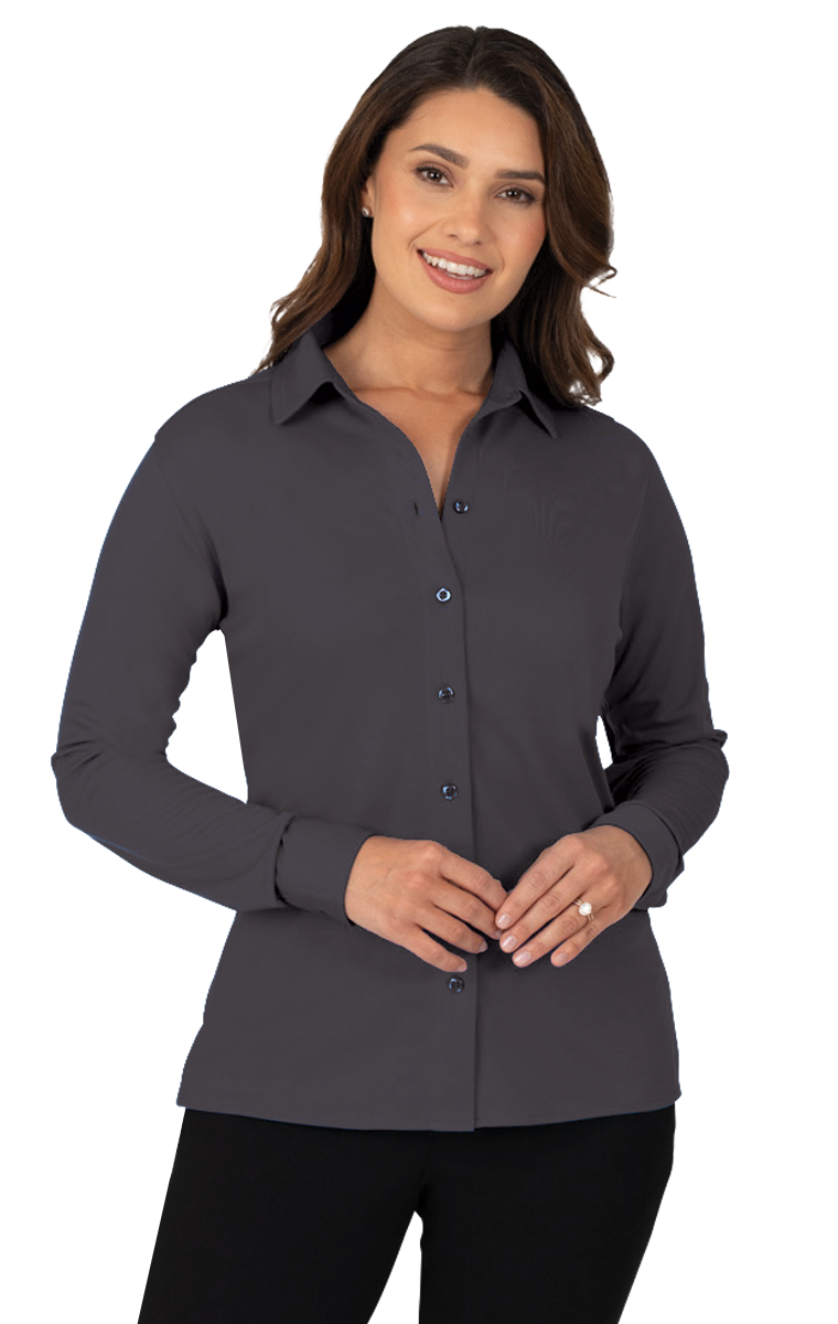 Ladies' Knit Stretch Woven Shirt 5