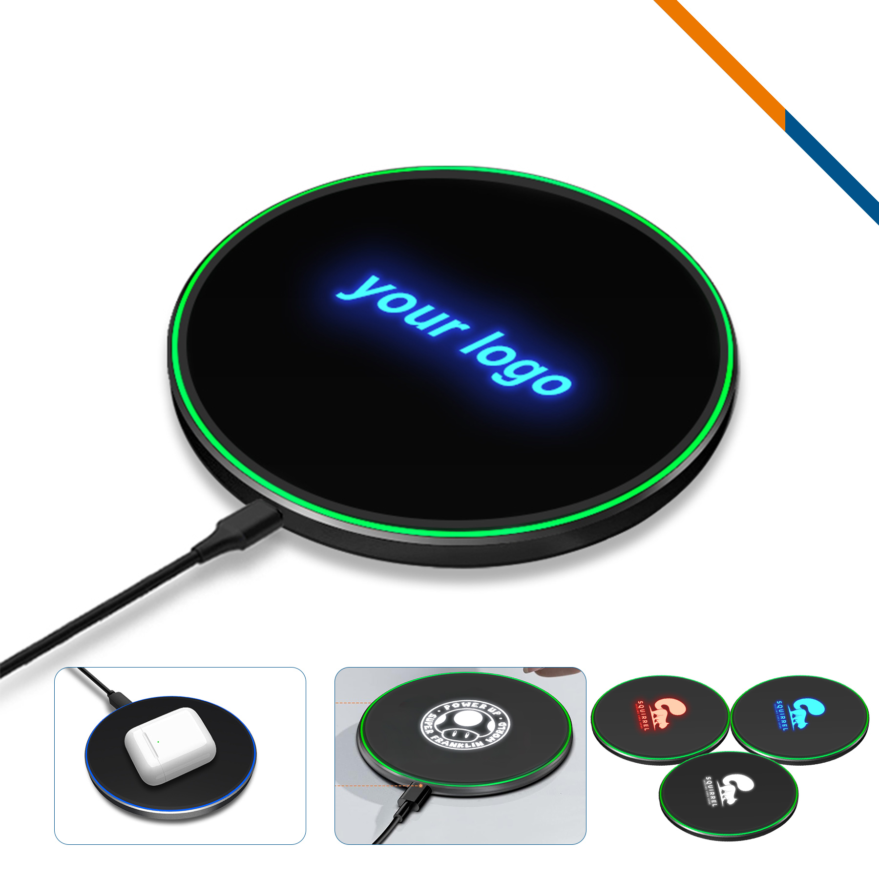 Splo 15W Light Up Wireless Fast Charger 1