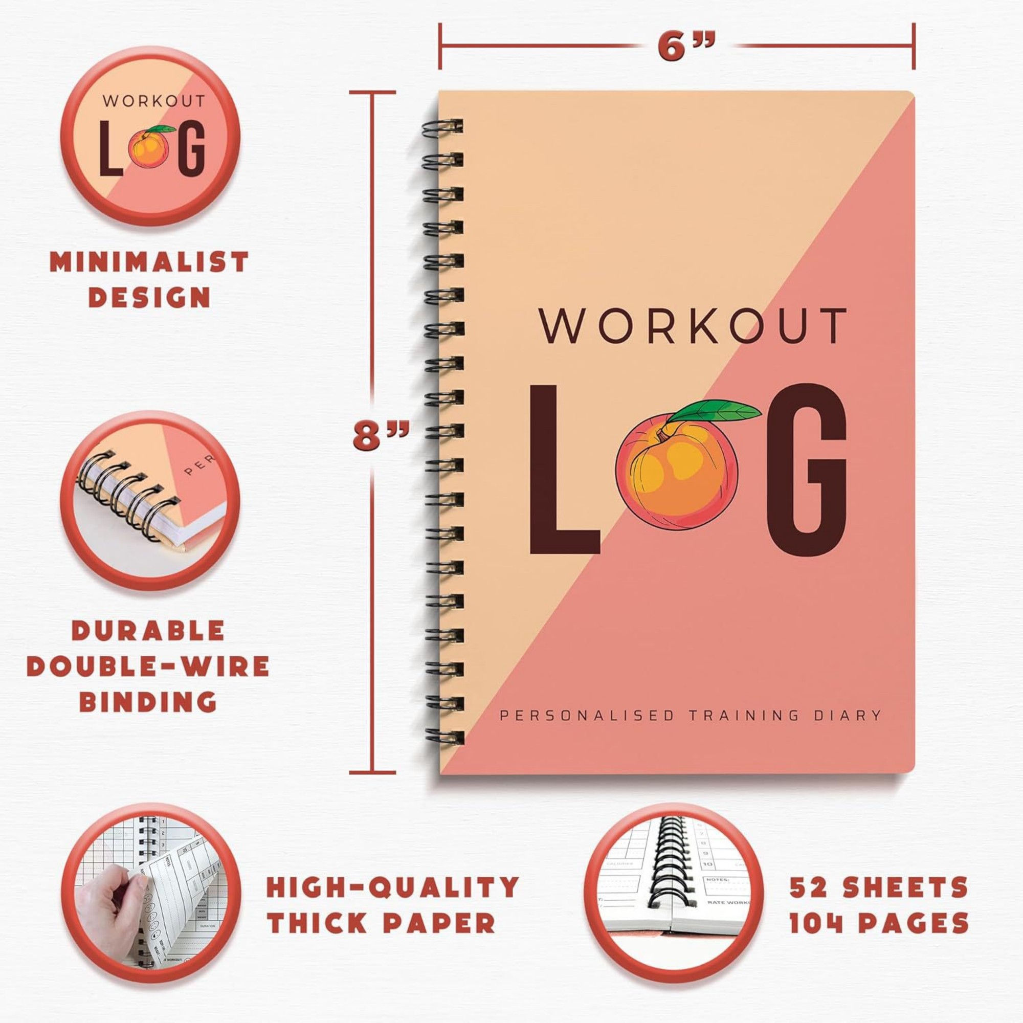 A5 52 Sheets Workout Planner For Daily Fitness Tracking 7