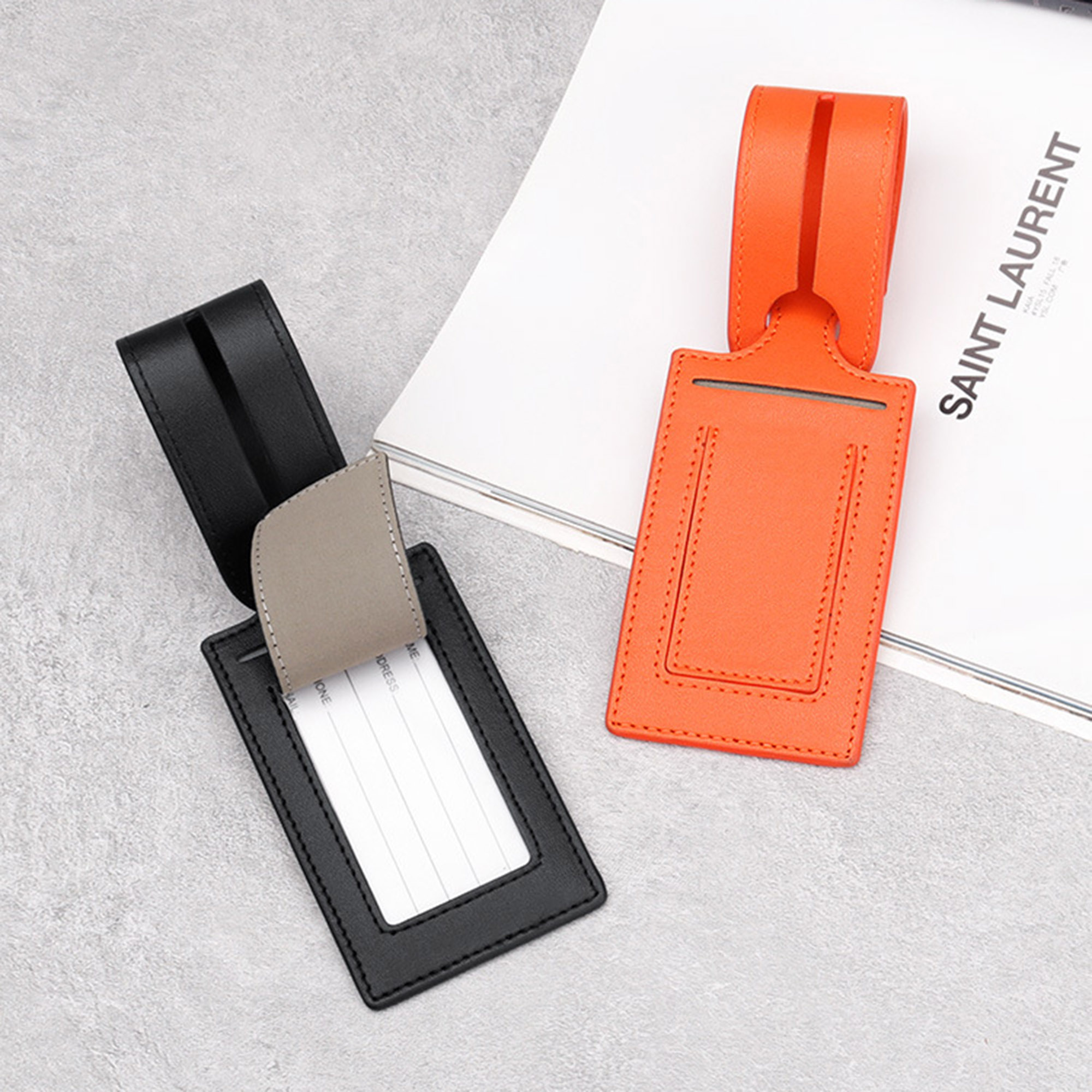 Premium Vegan Leather Luggage Tag for Suitcase 6