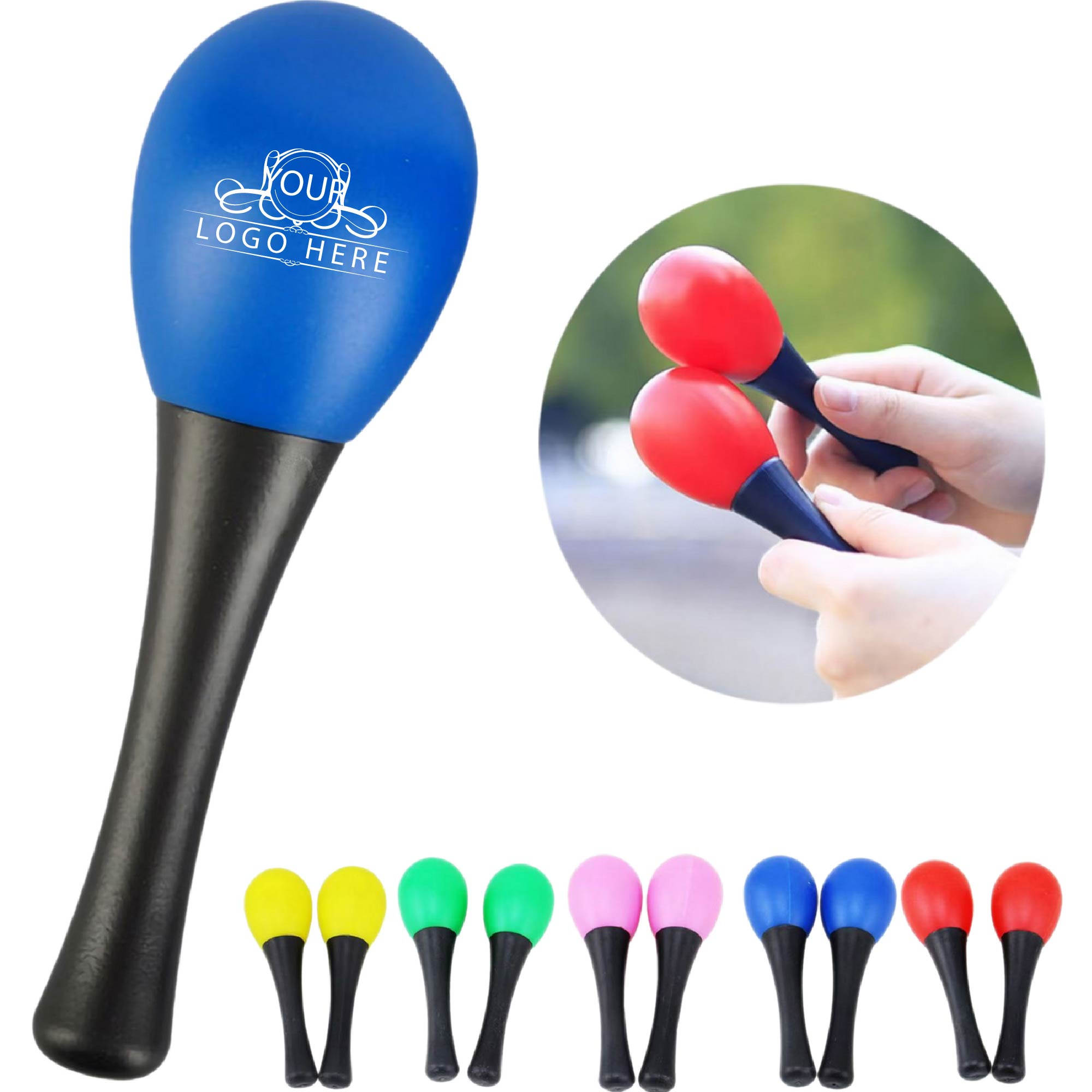 Plastic Hand-Held Sand Hammer/Maraca 1