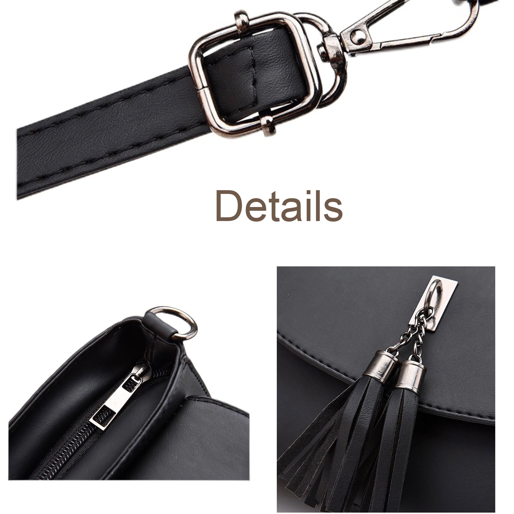 PU Leather Tassel Crossbody Bag 2