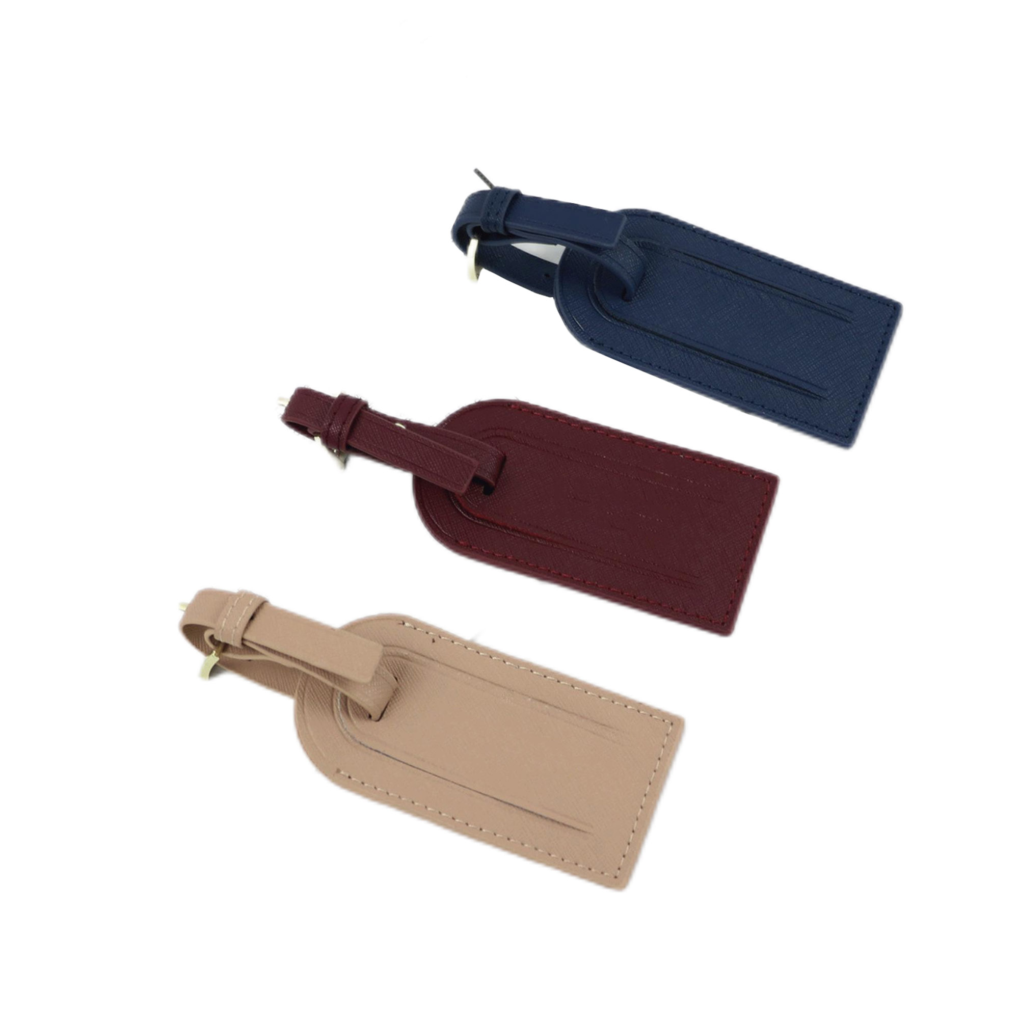 Genuine Leather Luggage ID Tag, custom luggage tag with logo imprint 5