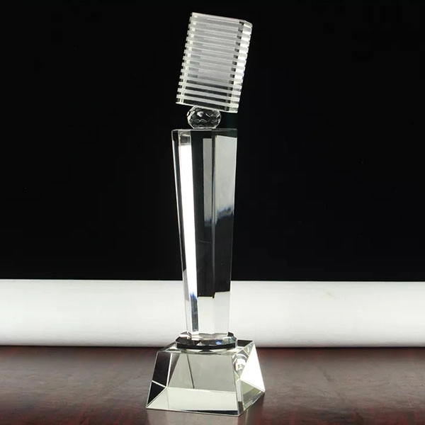 Crystal Music Microphone Trophy 2