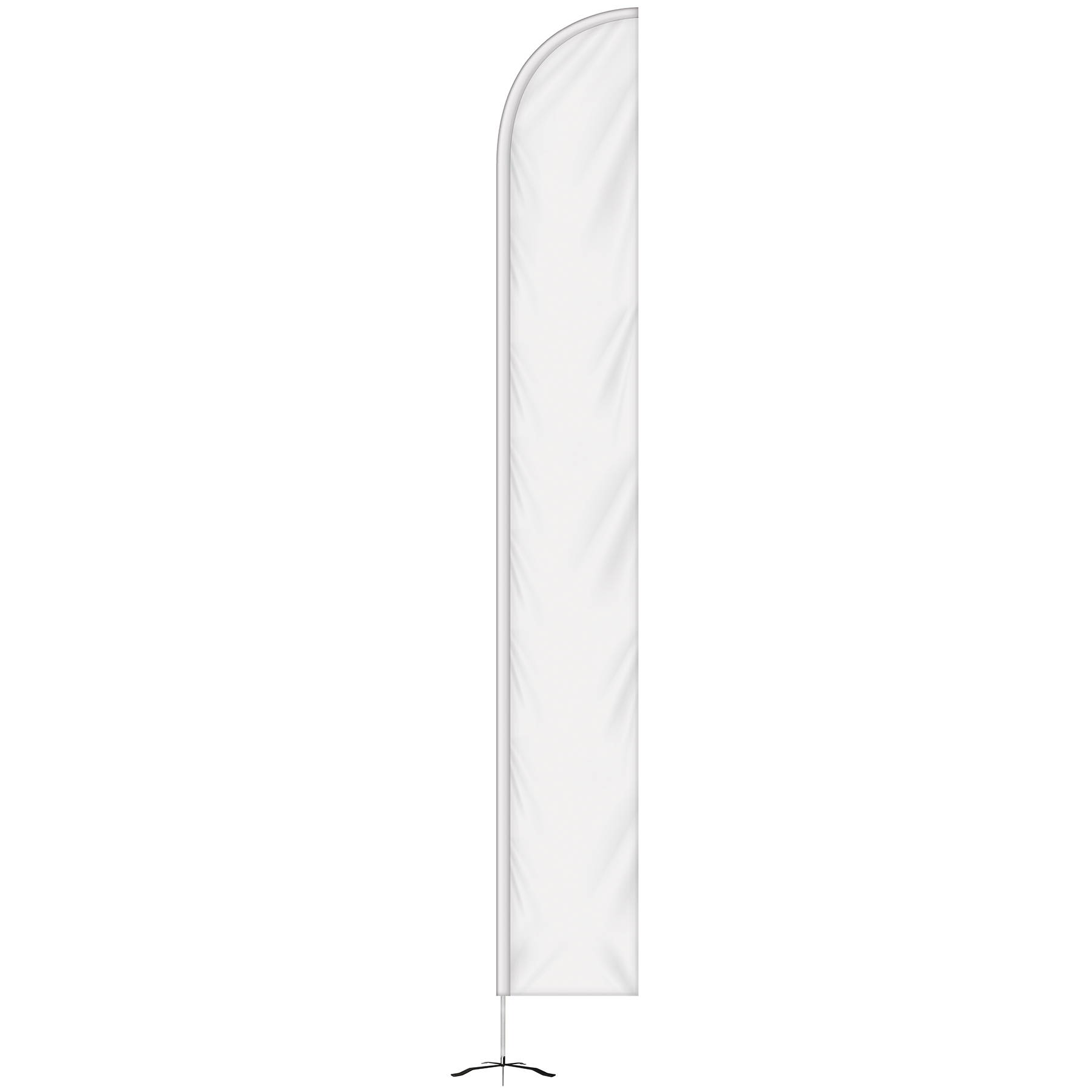 15' Double Sided Half Drop Banner w/ Premium Hardware & Cross Base 8