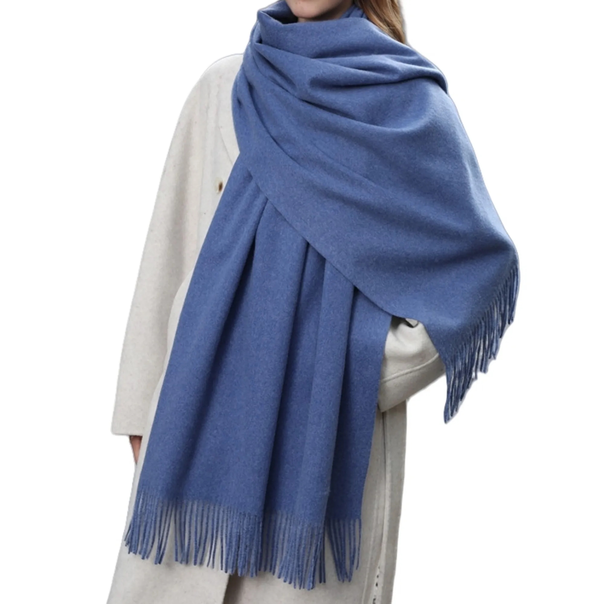 Warm Soft Wool Solid Knit Scarf Winter Scarf 2