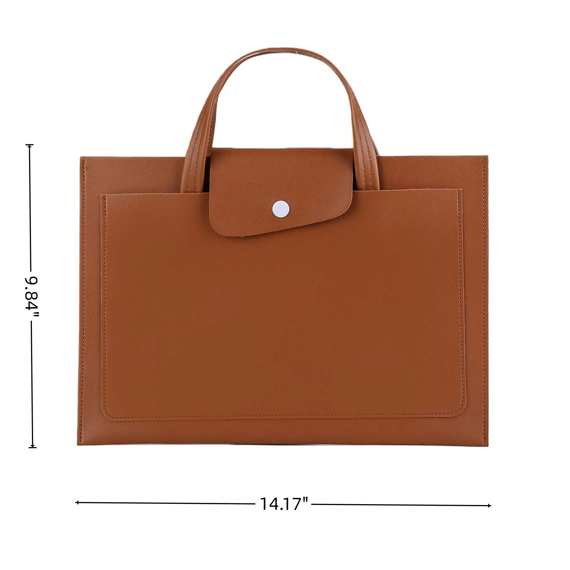 Womens Leather Laptop Bag Briefcase Tote With Handles 5