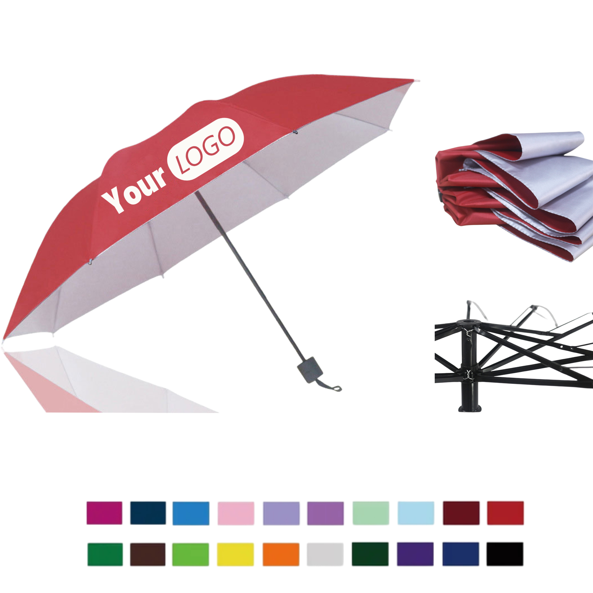 Vibrant Foldable Umbrella for Rain or Sun Protection 1