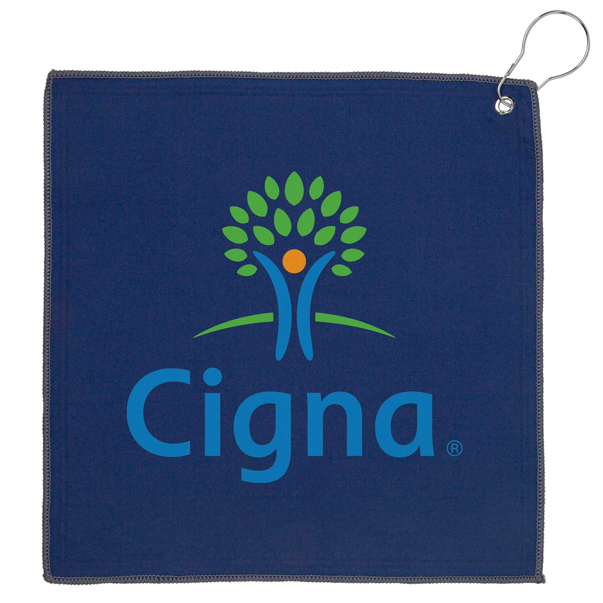 12x12 Recycled Golf Towel with Carabiner 14