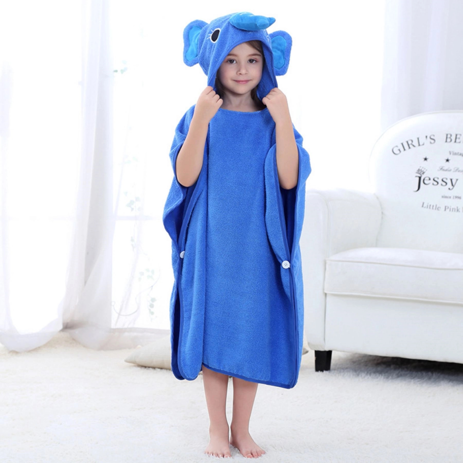 Kids Bath Pool Beach Towel Robe With Hood 4