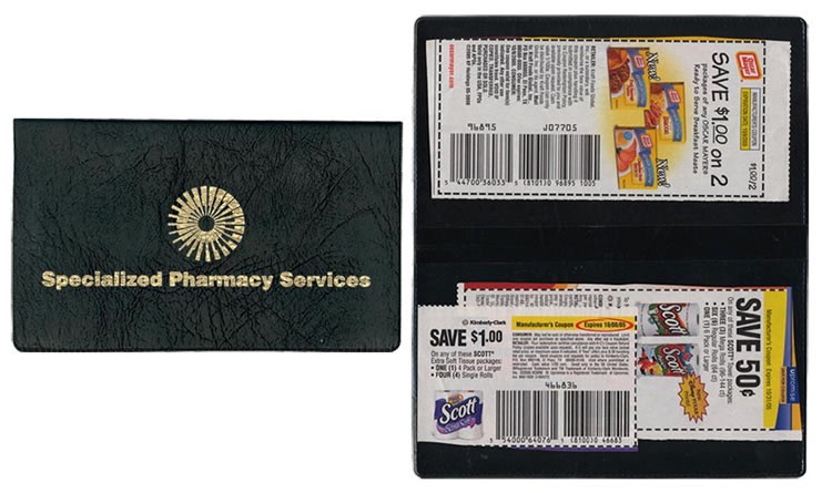 Two Pocket Coupon Case in Executive Vinyl 4