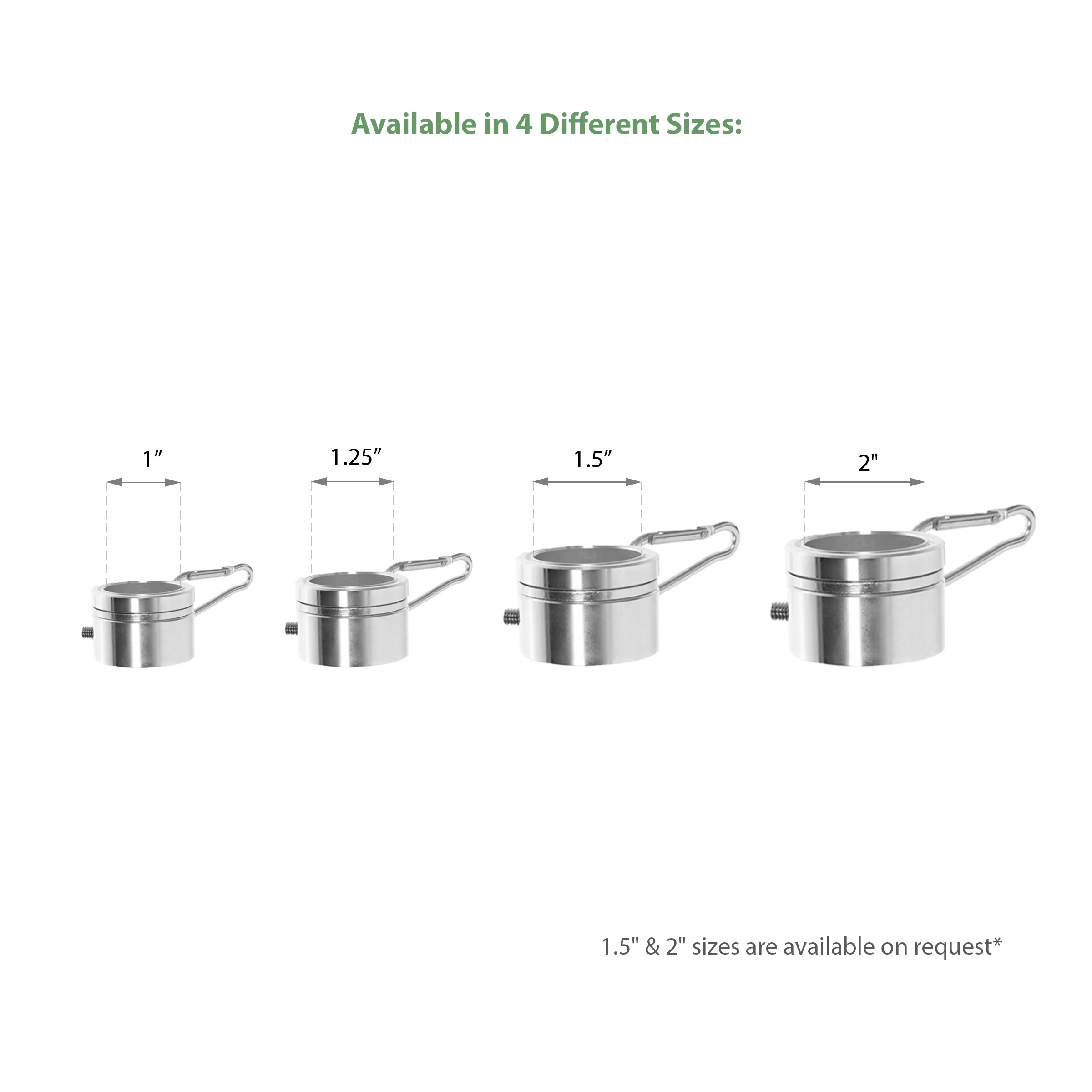 1",1.25",1.5",2" Silver Plastic Rotating Flagpole Clips 2