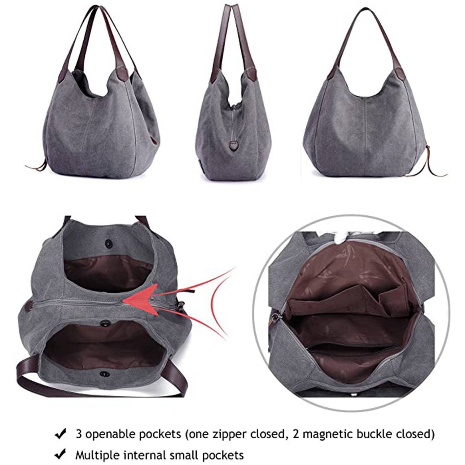 Canvas Tote Shoulder Bags, custom tote bag with logo imprint 1