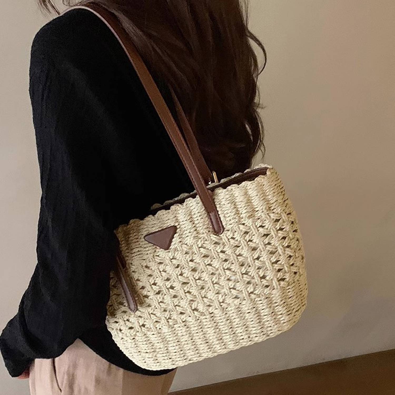 Fashion weaving tote bag 2
