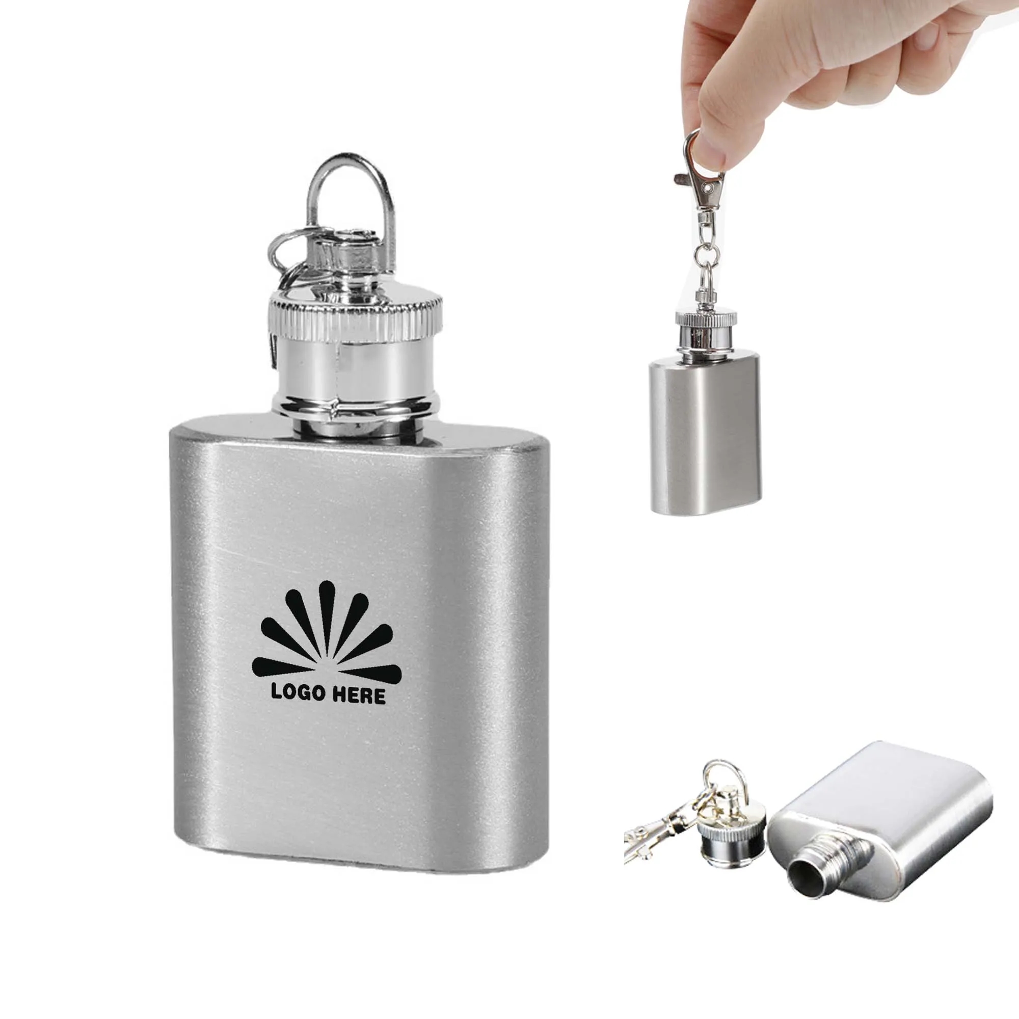Mini 1oz Flask With Keychain