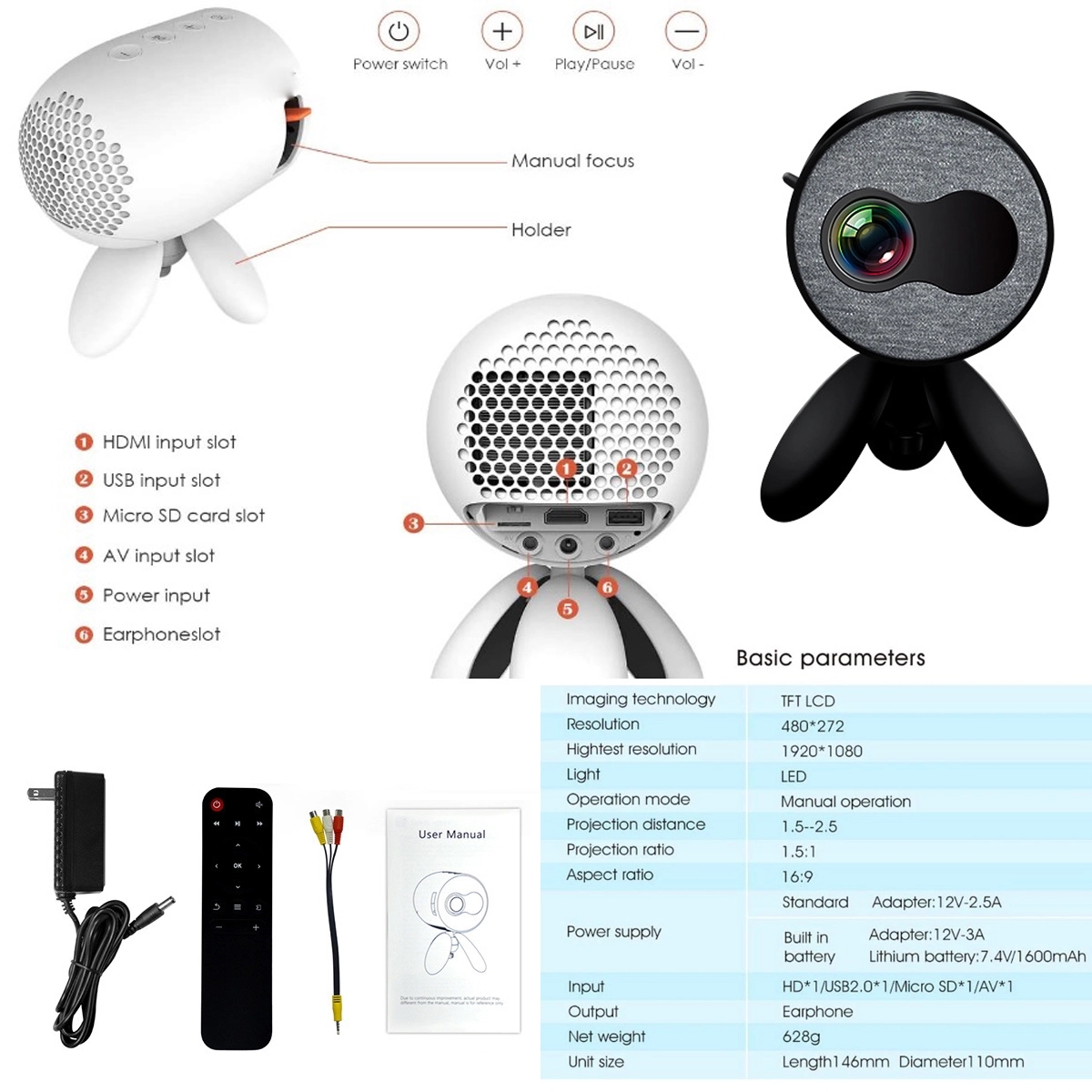 Portable Mini Video Projector 6