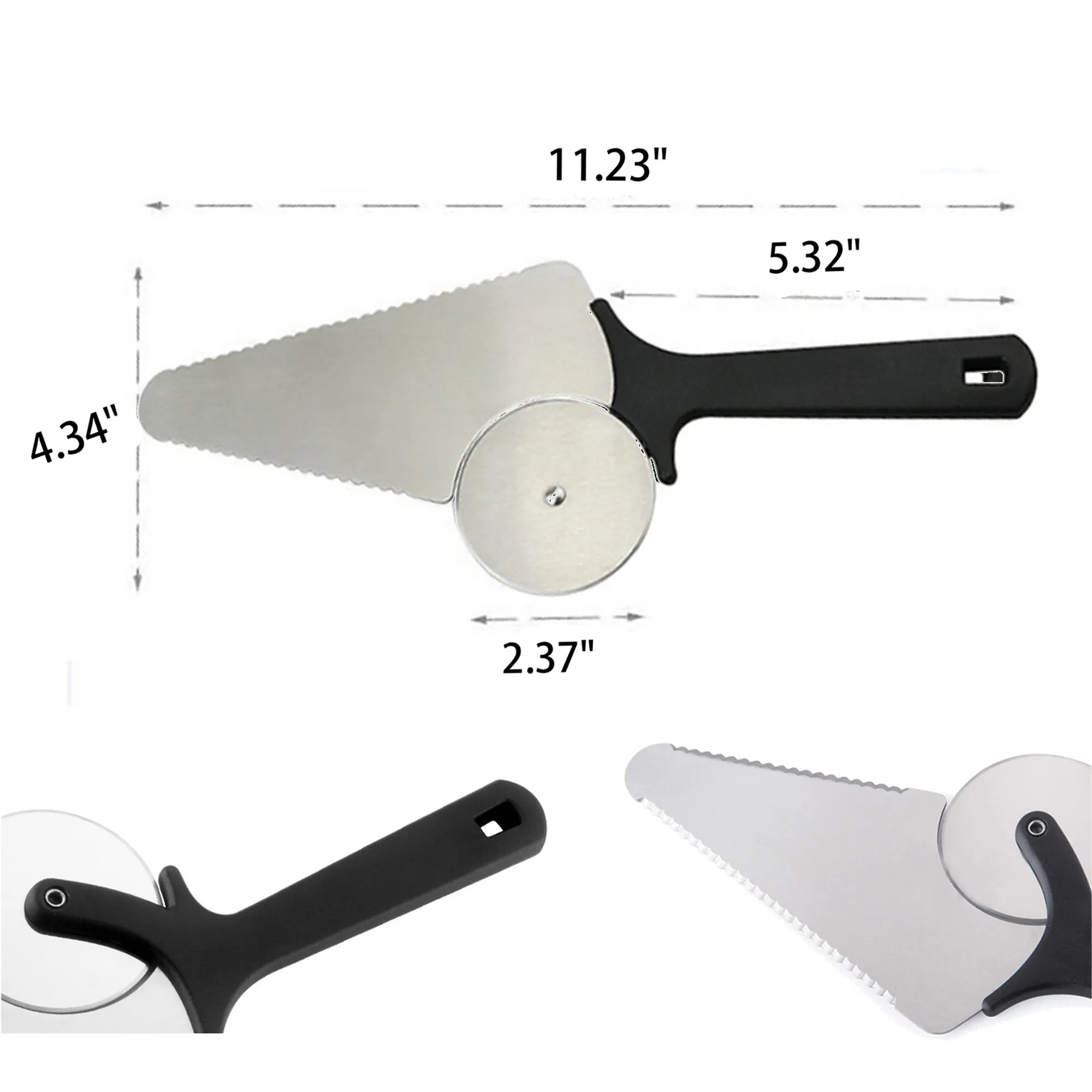 Stainless Steel Wheel Pizza Cutter Round Knife 2