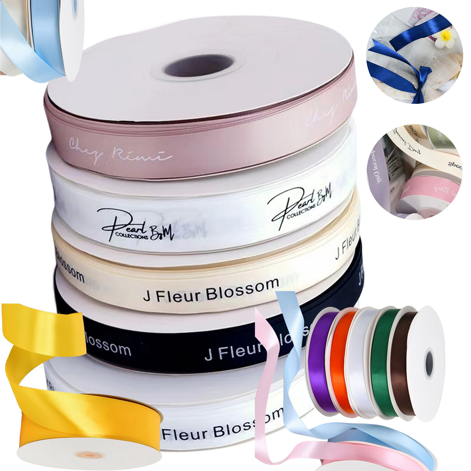 Ribbon Roll Step Repeat Printed 0.5" 2