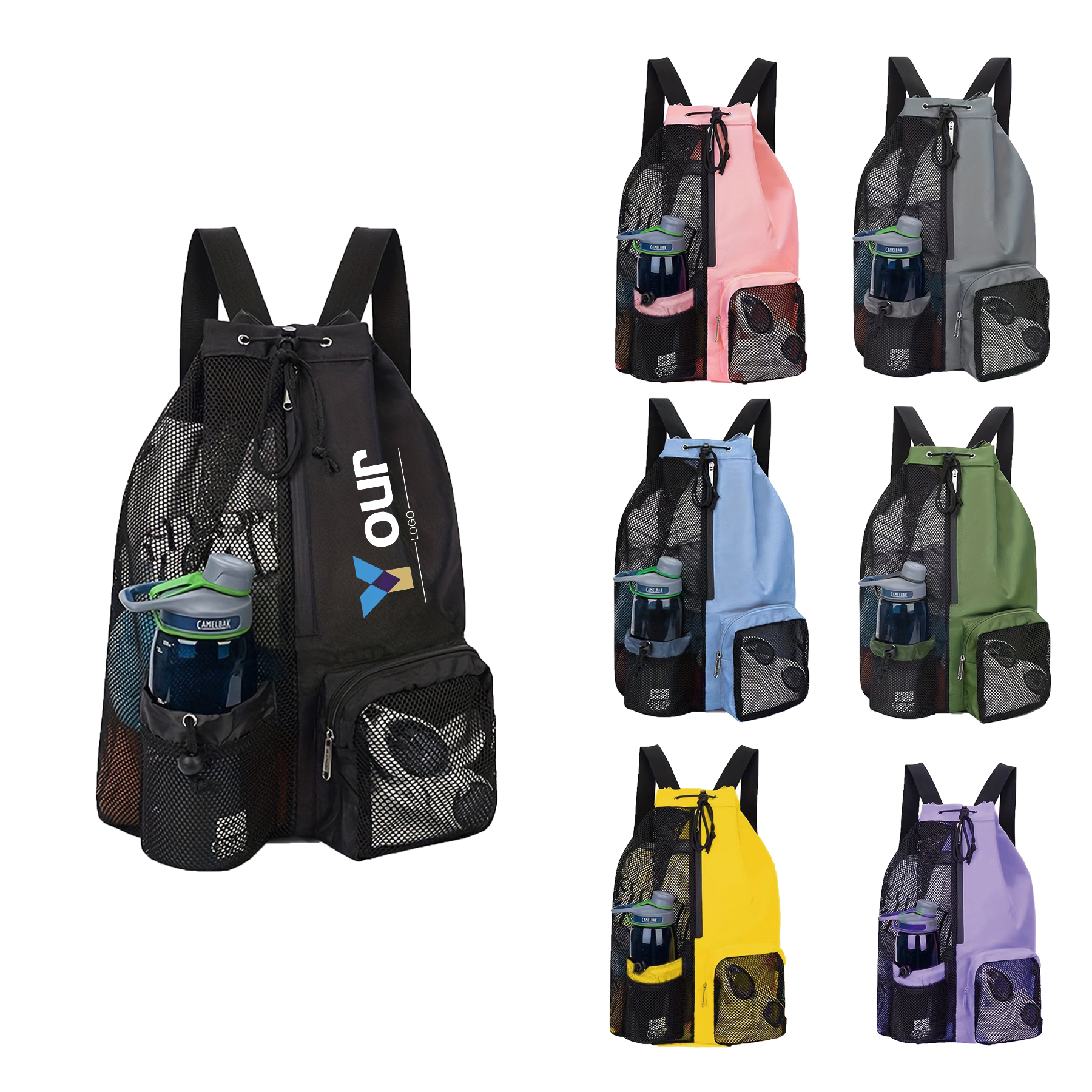 Breathable Mesh Drawstring Backpack 2