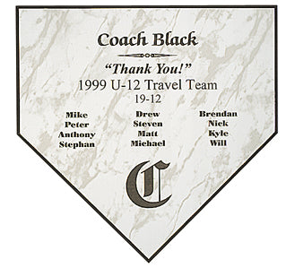 10" X 10" Home Plate Plaque 1