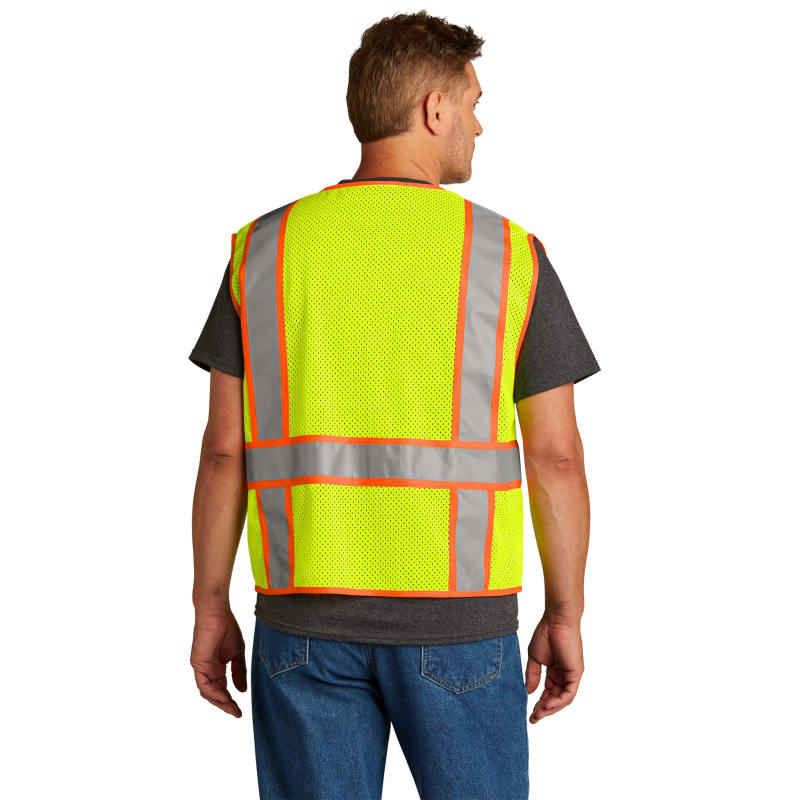 CornerStone ANSI 107 Class 2 Mesh Zippered Two-Tone Vest. 5