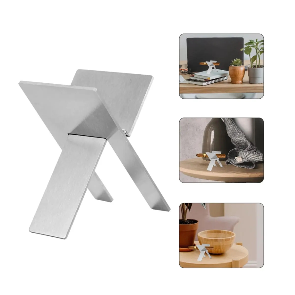 5 Pcs Silver Portable Stainless Steel Folding Cigar Holder 3
